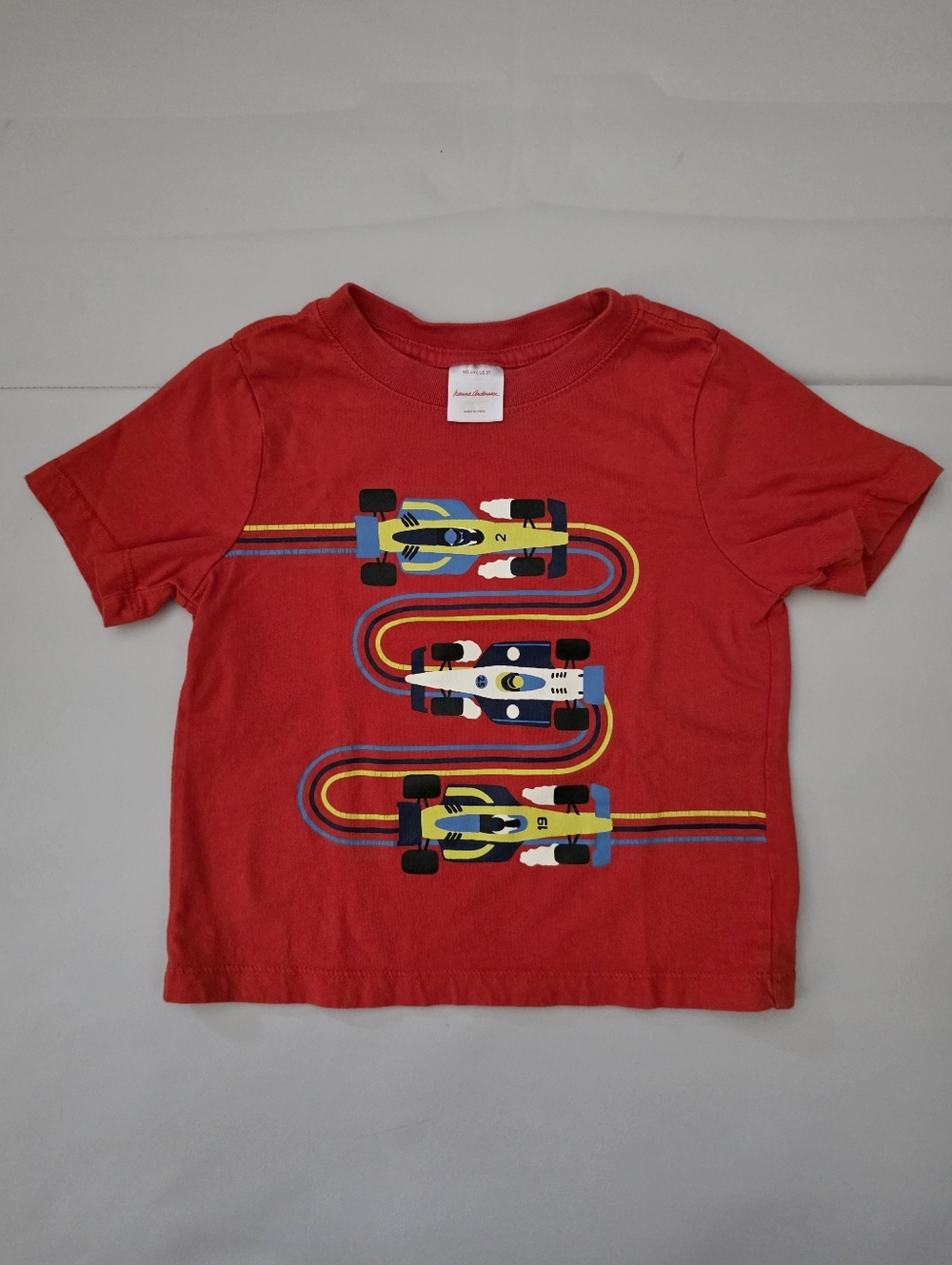 (EUC) Hanna Andersson Short Sleeve Graphic Tee Fast Lane Size 3T